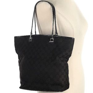 Gucci Black GG Canvas Tote Bag